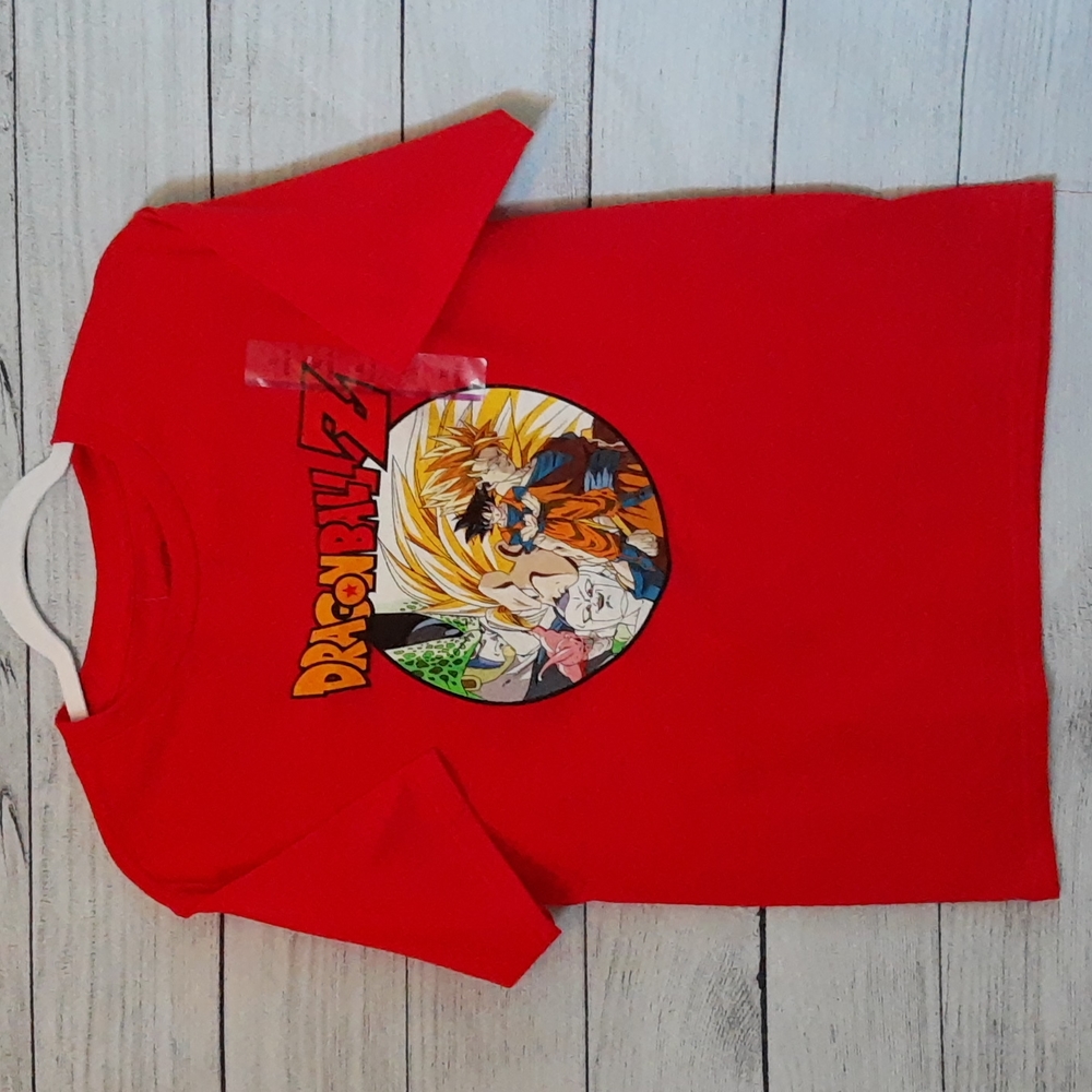 Dragon Ball Z Boys Graphic Print Tee (2015) Short Sleeve Kids XL Red